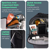Tournament tennis bag with a spacious and organized main compartment, a quick access pocket for essentials like phone and snacks, and a dedicated laptop sleeve that fits up to 16", ideal for travel and match days.