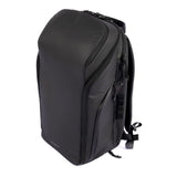 Tournament tennis bag in sleek black design with multiple zippered compartments and padded shoulder straps for easy carrying.